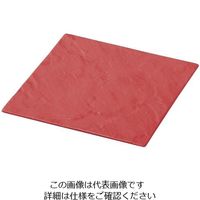 若泉漆器 フュージョンプレート スクエア レッド 1個 63-7191-52（直送品）