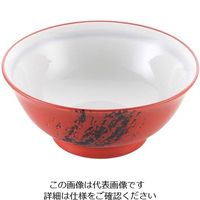 江部松商事（EBEMATSU） 磁器 中華食器 赤釉筆流し 高台丼 6.5寸 1個 63-7195-16（直送品）