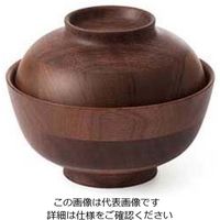 ラ・ルース ひきよせ 蓋付椀(3段S)ウォールナット 130135 63-7197-72 1個（直送品）