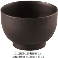 江部松商事 耐熱3.4寸玉姫木目汁椀 総ダークブラウン 1001083 63-7198-02 1個（直送品）