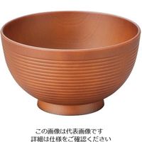 江部松商事 耐熱4寸若狭千筋汁椀 総ダークブラウン 1001086 63-7198-18 1個（直送品）