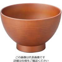 江部松商事 耐熱4寸乱筋木目汁椀 総ライトブラウン 1000145 63-7198-33 1個（直送品）