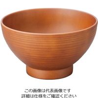 アズワン 耐熱5寸乱筋木目汁椀 総ブラウン 1001063 1個 63-7198-36（直送品）
