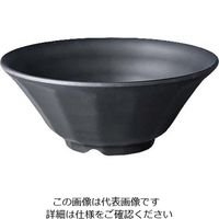 台和（Daiwa） メラミン食器 キワミラーメン鉢 20cm TD-802-BKM 黒マット 1個 63-7199-38（直送品）