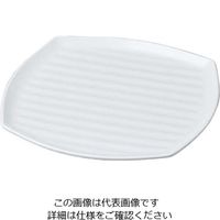 若泉漆器 ニューホワイト くつわ型プレート 30cm 63-7199-61 1個（直送品）