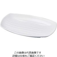 若泉漆器 ニューホワイト 長手盛皿 32cm 63-7199-84 1個（直送品）