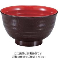 陶雅 汁椀 (A)3.7寸亀甲椀 黒内朱 [8個入] tga-8118-338（直送品