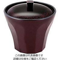 福井クラフト 耐熱ABS 荒彫小町カップ 漆刻/溜内黒 3.1寸 63-7201-21 1個（直送品）