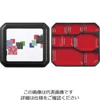 アズワン 器美の追求 副食固定 F-70-65-W 黒/江戸小紋 63-7201-34 1個（直送品）