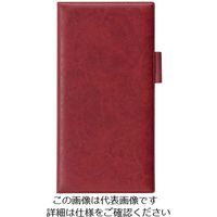 えいむ ペン差し付きロング伝票ホルダー(ニツ折り)エンジ LBHー10 63-7214-87 1個（直送品）