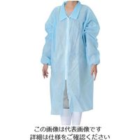 メディテックジャパン 不織布 ガウンブルー(50枚入)ジッパー付 LL 63-7227-09 1枚(50枚)（直送品）