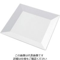ニシキ プラ容器 角皿 小（10枚入）白磁 1枚（10枚） 63-7231-28（直送品）