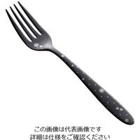 トーダイ ステン シーク 黒酸化発色 クリスタル デザートフォーク 63-7238-17 1個（直送品）