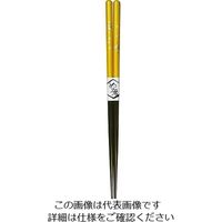 丸十 塗分箸 花きらり 22.5 金 13Q02G 1個 64-2537-80（直送品）