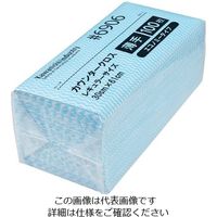 川西工業 カウンタークロスエコノミー薄手レギュラー 100枚入 ブルー 6906 1パック(100枚) 63-7944-85（直送品）