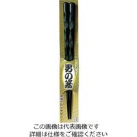 丸十 極太彫刻木箸 黒檀仕上 24.5 YZ751-6B 1個 64-2537-61（直送品）