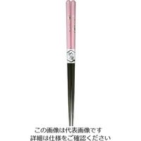 丸十 塗分箸 花きらり 22.5 ピンク 13Q02P 1個 64-2537-81（直送品）