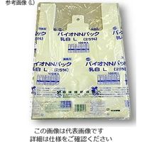 中川製袋化工 レジ袋 バイオNNパック25 乳白 ブロックシール付 2，000枚 M 1箱(2000枚) 64-3894-66（直送品）