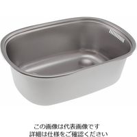 サンクラフト ステンレス小判型洗い桶 JQ-27 1個 64-3964-91（直送品）