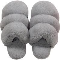 センコー SDS　ボアッパ　ボア　スリッパ　約25cm　グレー SDS150399 1足（直送品）