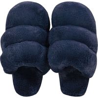 センコー SDS　ボアッパ　ボア　スリッパ　約27cm　ネイビーブルー SDS150399 1足（直送品）