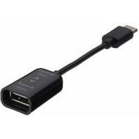 ナカバヤシ USB2.0 A-C変換ケーブル【ZUH-CAR201シリーズ】10cmブラック ZUH-CAR201BK 1個（直送品）