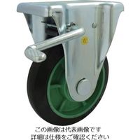 ヨドノ 樹脂製ゴム車輪(ベアリング無)固定金具ストッパー付 PNAKB100 1個 133-7668（直送品）