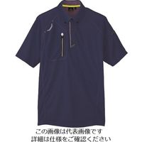 アイトス 半袖ボタンダウンポロシャツ(男女兼用) ネイビー 3L 10605-008-3L 1着 144-2782（直送品）