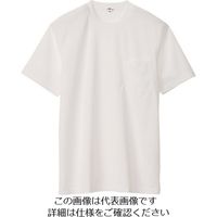 アイトス 吸汗速乾(クールコンフォート)半袖Tシャツ(ポケット付)(男女兼用) ホワイト 6L 10576-001-6L 1着 143-3272（直送品）