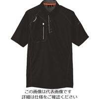 アイトス 半袖ボタンダウンポロシャツ(男女兼用) ブラック SS 10605-010-SS 1着 144-9090（直送品）