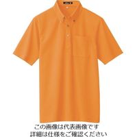 アイトス 吸汗速乾(クールコンフォート)半袖ボタンダウンポロシャツ(男女兼用) オレンジ 6L 10599-063-6L 1着（直送品）