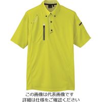 アイトス 半袖ボタンダウンポロシャツ(男女兼用) ライム M 10605-016-M 1着 144-9080（直送品）