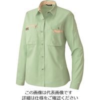 アイトス レディース長袖シャツ(薄地) グリーン×ライトベージュ 7 5329-015-7 1着 143-9373（直送品）