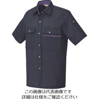 アイトス 半袖シャツ(男女兼用) ネイビー 4L 5376-008-4L 1着 144-2536（直送品）