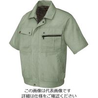 アイトス 半袖ブルゾン(無地)(男女兼用) アースグリーン 6L 5591-005-6L 1着 144-2297（直送品）