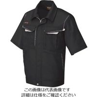 アイトス 半袖ブルゾン(男女兼用) ブラック×シルバーグレー S 5551-010-S 1着 144-2258（直送品）