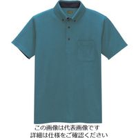 アイトス 制電半袖ポロシャツ(男女兼用) ピーコックブルー 5L 50006-066-5L 1着 143-4921（直送品）