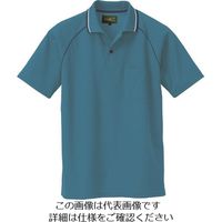 アイトス 制電半袖ポロシャツ(男女兼用) ピーコックブルー LL 50005-066-LL 1着 143-0021（直送品）