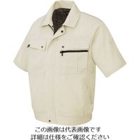 アイトス 半袖ブルゾン(無地)(男女兼用) アイボリー 6L 5591-001-6L 1着 144-3910（直送品）