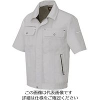 アイトス 半袖ブルゾン(男女兼用) シルバーグレー×ブラック SS 5561-003-SS 1着 145-1767（直送品）