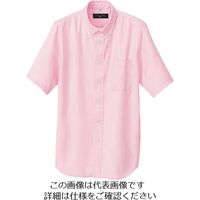 アイトス 半袖ボタンダウンシャツ(ヘリンボーン)(男女兼用) ピンク L 50404-060-L 1着 143-4939（直送品）