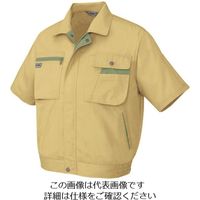 アイトス 半袖ブルゾン(男女兼用) マスタード×オリーブ 4L 5321-019-4L 1着 145-1661（直送品）