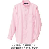 アイトス 長袖ボタンダウンシャツ(ヘリンボーン)(男女兼用) ピンク S 50403-060-S 1着 145-3749（直送品）