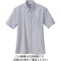 アイトス レディース半袖オックスボタンダウンシャツ サックスストライプ 3L 7873-107-3L 1着 144-4181（直送品）