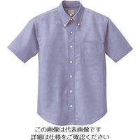 アイトス 半袖T/Cオックスボタンダウンシャツ(男女兼用) サックス M 7823-007-M 1着 144-2648（直送品）