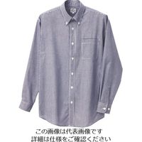 アイトス 長袖ギンガムチェックボタンダウンシャツ（男女兼用） ネイビー 7824-008