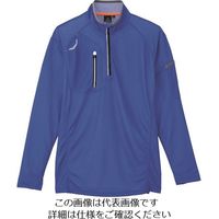 アイトス 長袖ハーフZIPシャツ(男女兼用) ロイヤルブルー 6L 10606-006-6L 1着 143-7966（直送品）