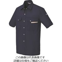 アイトス 半袖シャツ(男女兼用) ネイビー L 966-008-L 1着 144-5540（直送品）