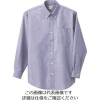 アイトス 長袖T/Cオックスボタンダウンシャツ(男女兼用) サックス 5L 7822-007-5L 1着 144-5796（直送品）