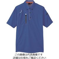 アイトス 半袖ボタンダウンポロシャツ(男女兼用) ロイヤルブルー 4L 10605-006-4L 1着 144-2673（直送品）